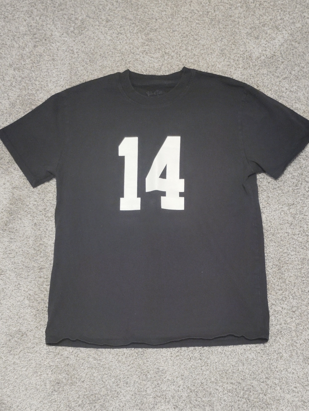 John Galt Black Tee with White '14' Front Graphic